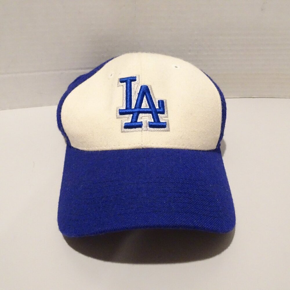 Vintage LA Dodgers Hat Cap Adjustable Wool Blue Athletic Retro White